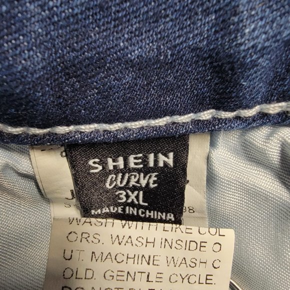 Plus Size Blue Denim Stretch High Rise Embroidered Classic Western Bootcut Jeans - Picture 13 of 16